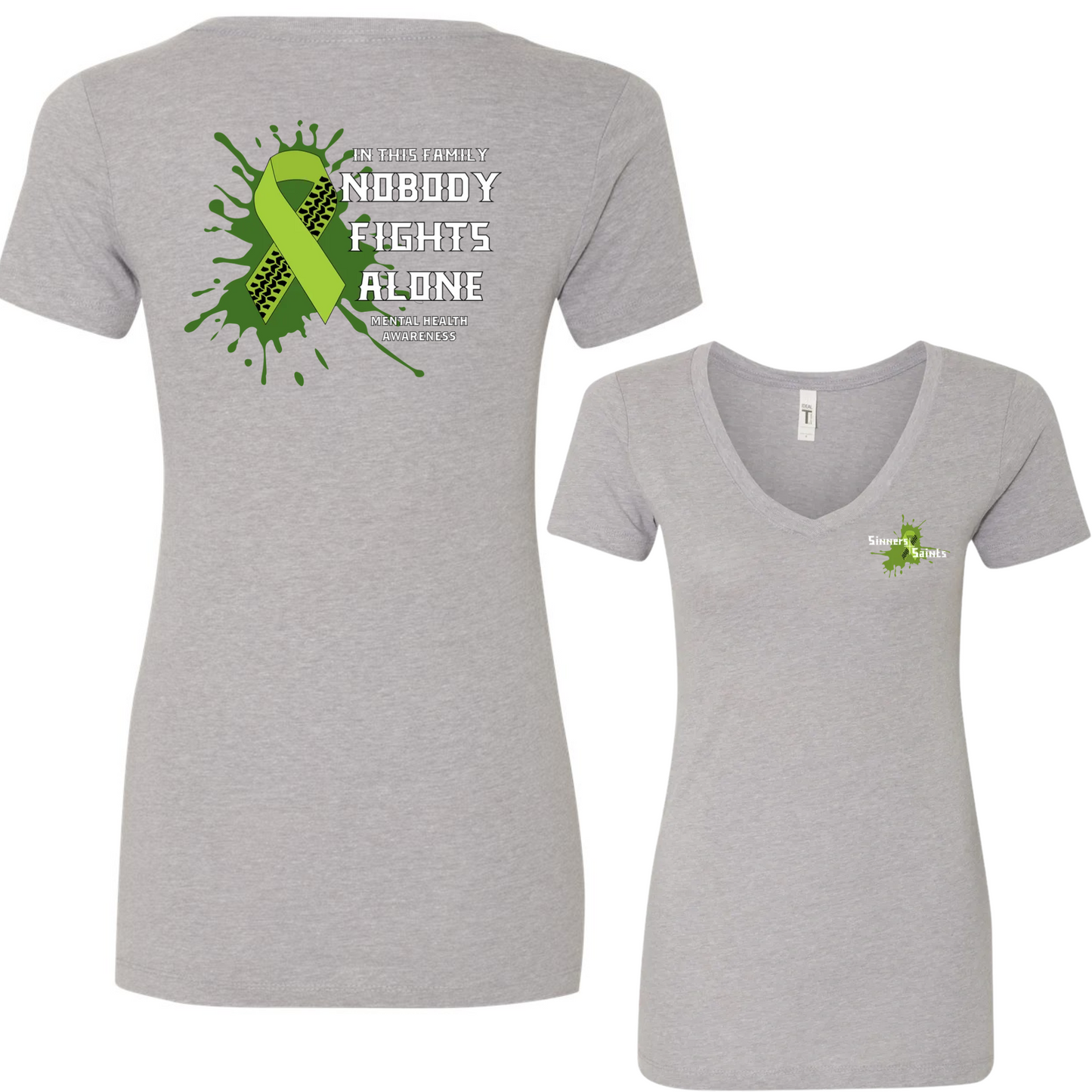 Sinners & Saints Mental Health Womens V Neck Tee