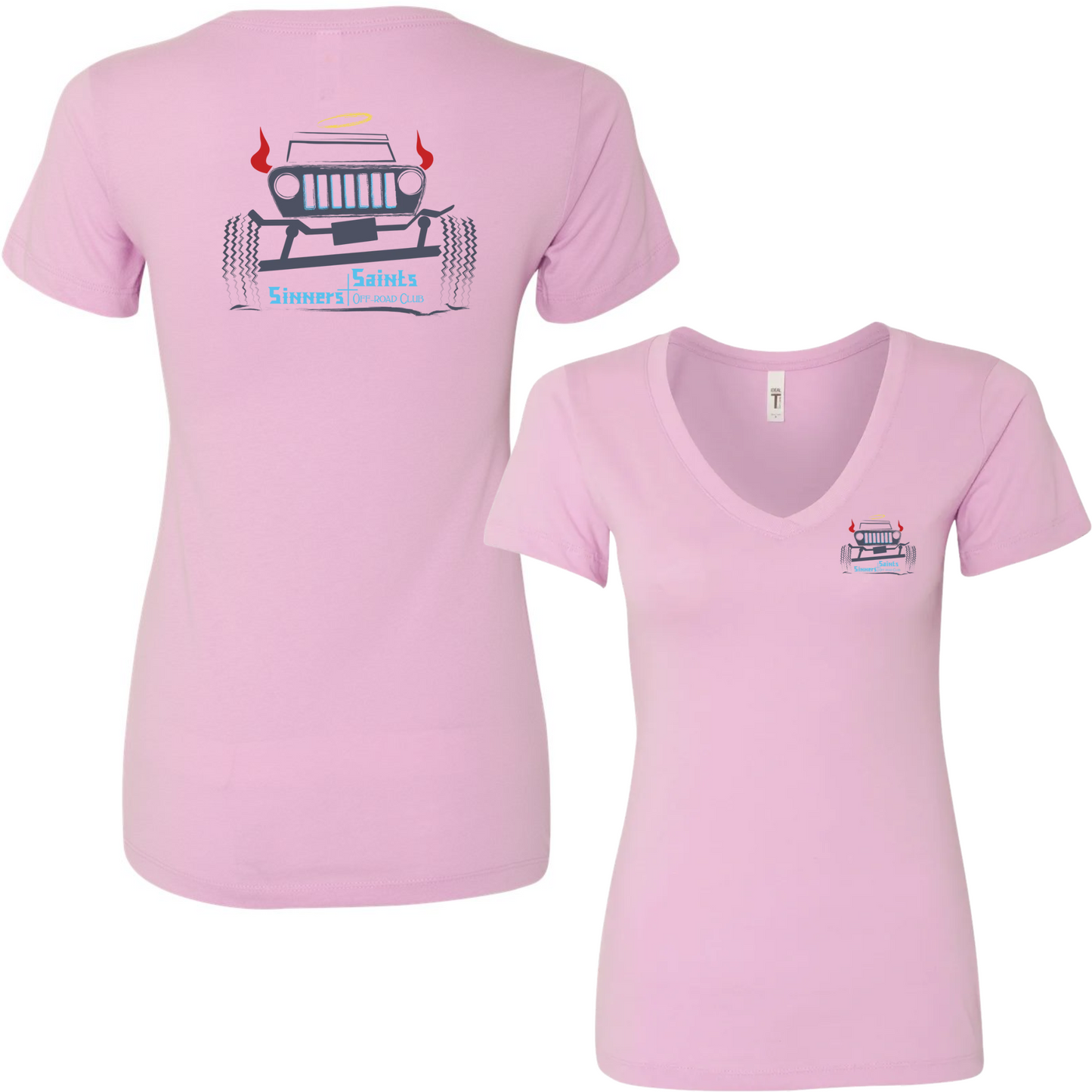 Sinners & Saints Womens V Neck Tee