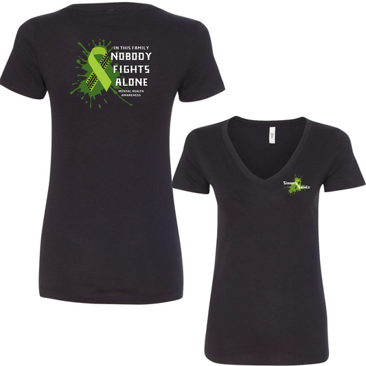 Sinners & Saints Mental Health Womens V Neck Tee