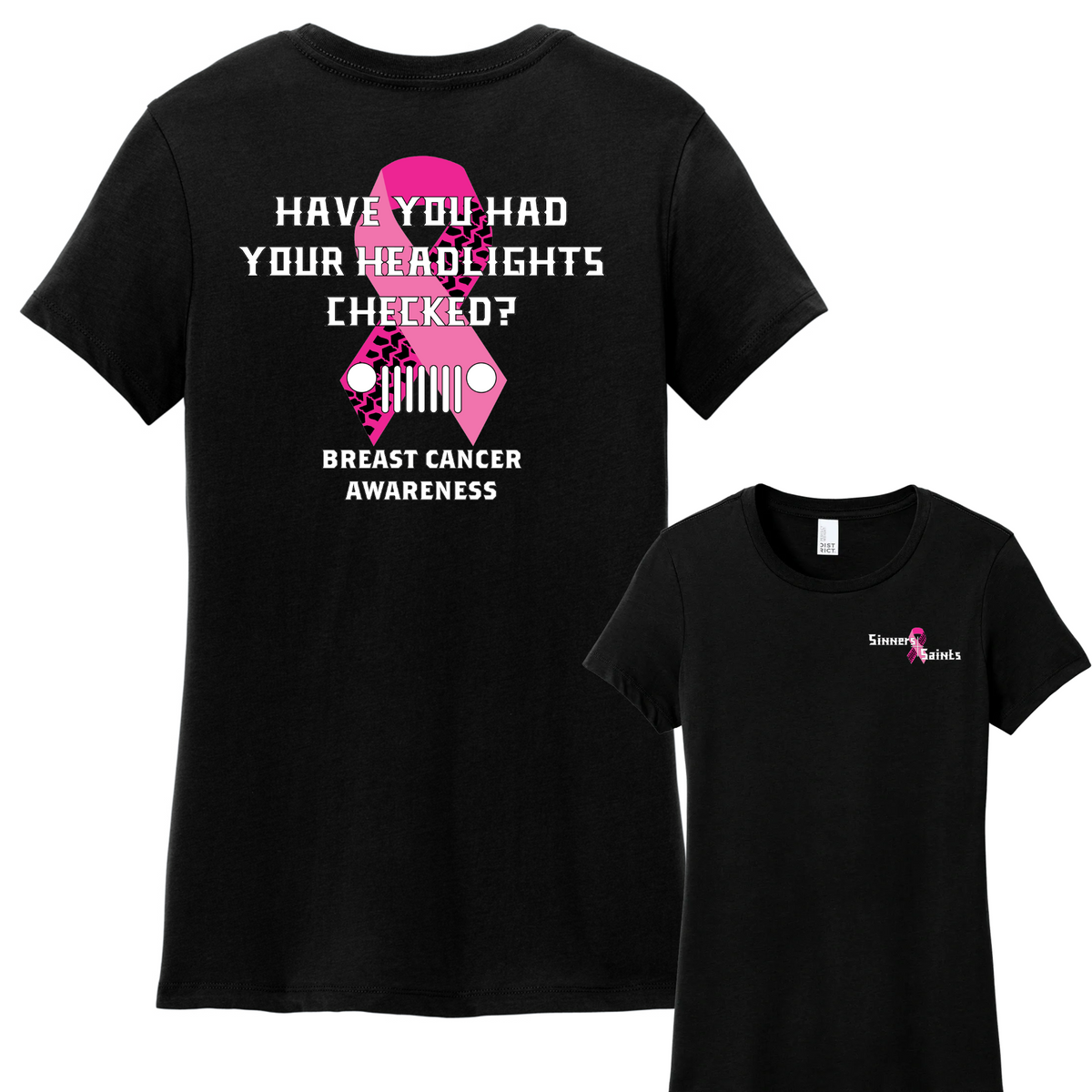 Sinners and Saints Breast Cancer Awareness District® Women’s Perfect Weight® Tee