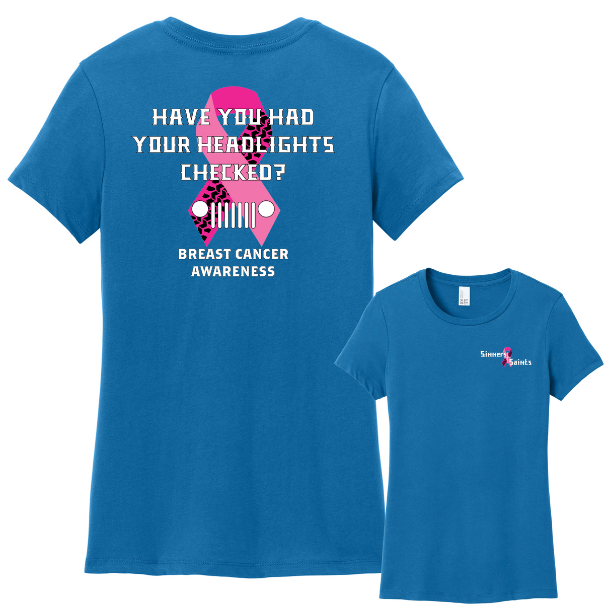 Sinners and Saints Breast Cancer Awareness District® Women’s Perfect Weight® Tee