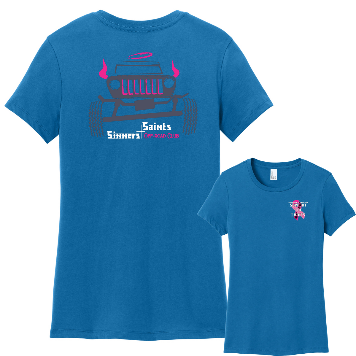 Sinners and Saints Breast Cancer Awareness District® Women’s Perfect Weight® Tee