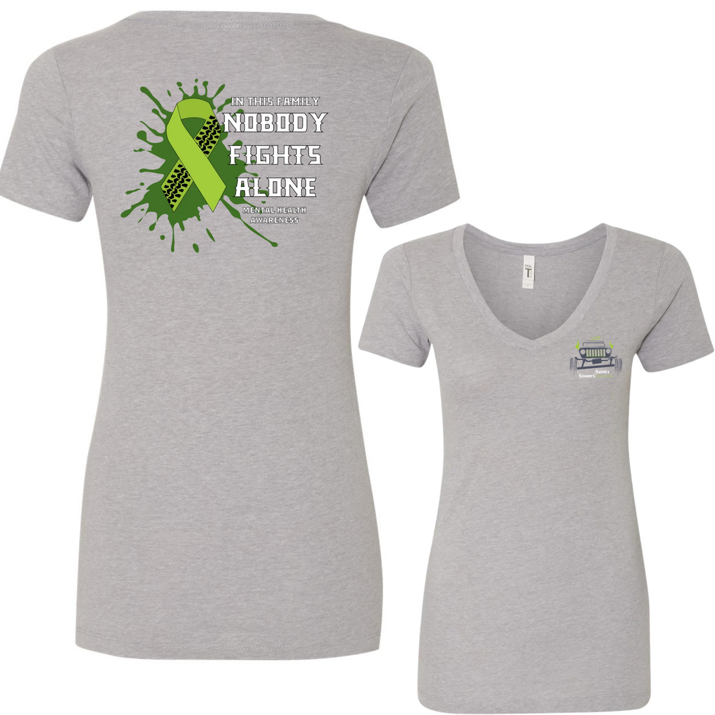 Sinners & Saints Mental Health Womens V Neck Tee