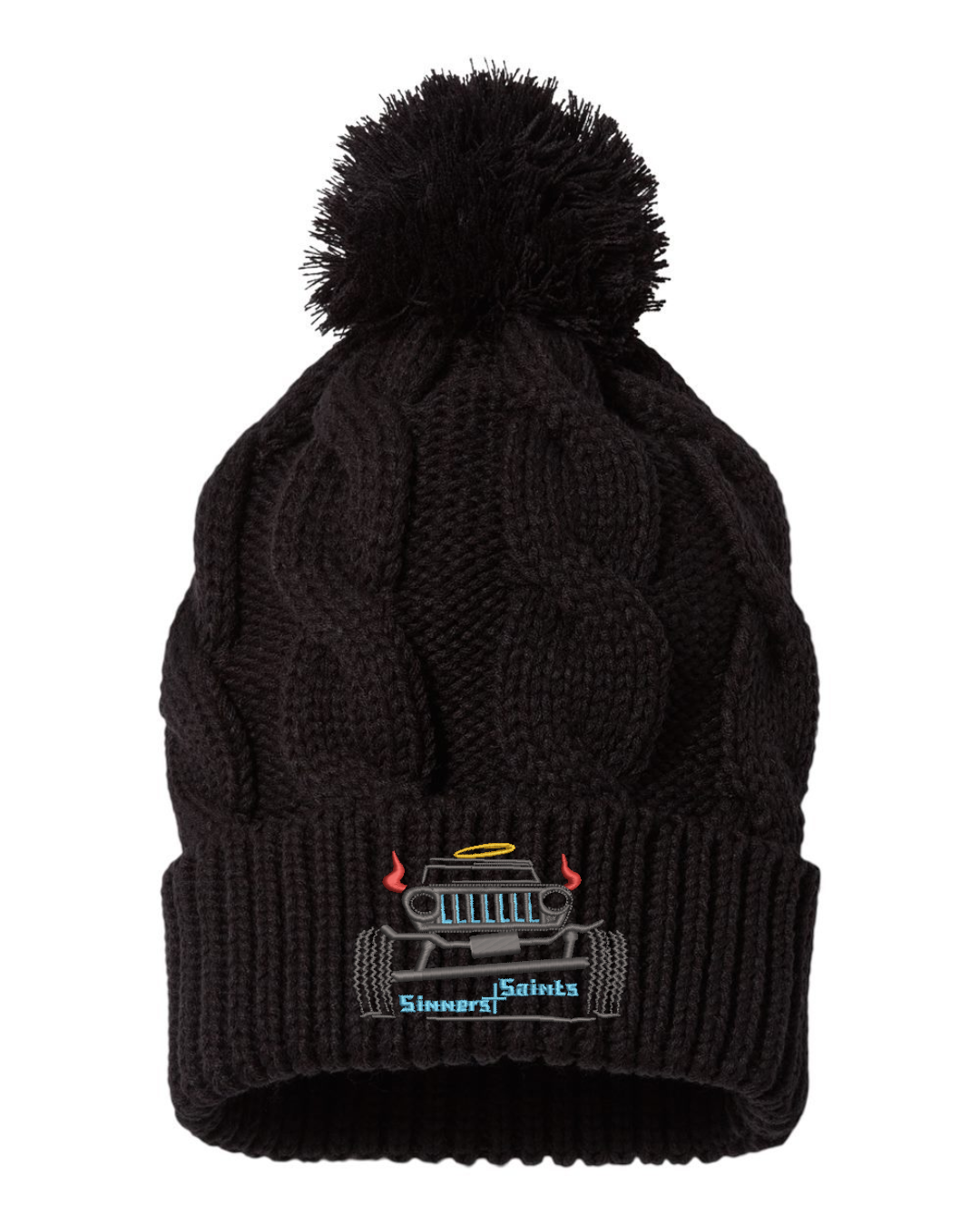 Embroidered Richardson Chunk Twist Cuffed Beanie