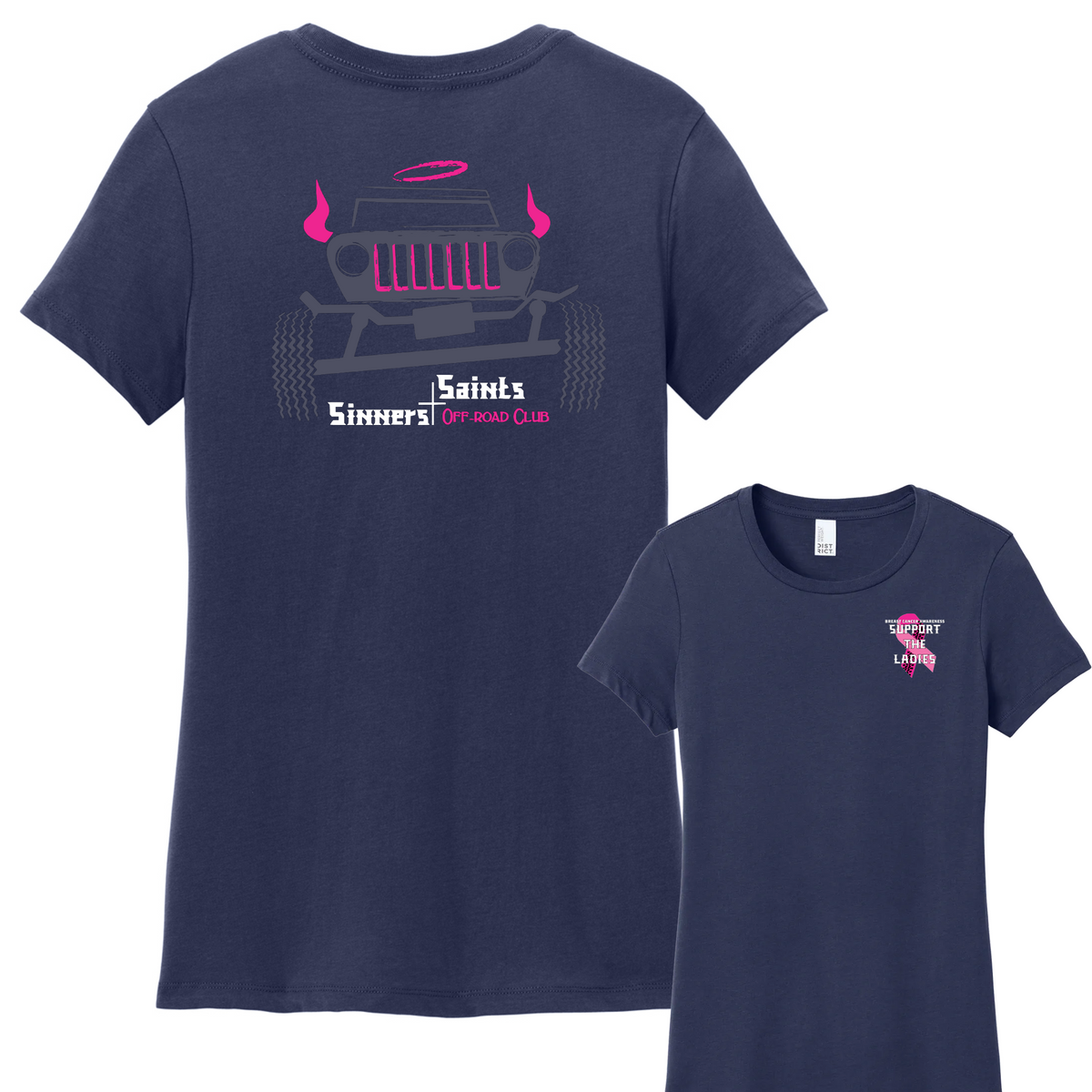 Sinners and Saints Breast Cancer Awareness District® Women’s Perfect Weight® Tee