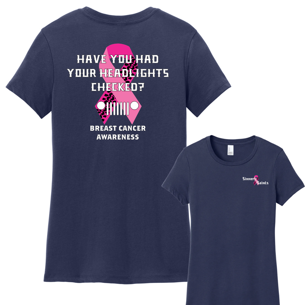 Sinners and Saints Breast Cancer Awareness District® Women’s Perfect Weight® Tee